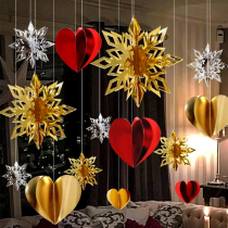 New Years Spring Festival shopping mall Shops Hanging Accessories Birthday Loving Pendant decoration Kindergarten Activity Scene Hanging Decoration Arrangement