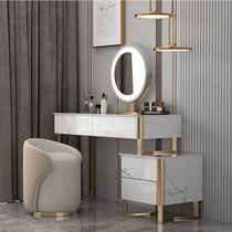 Italian dressing table bedroom modern simple light luxury makeup table mirror with lamp Net red home locker dressing table