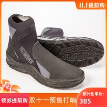 Taiwan Weifang V DIVE 3mm high diving boots wading non-slip wear-resistant warm and stab diving shoes