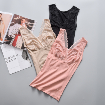 Autumn and winter thermal underwear lace V-collar body vest top thin corset body chest bottom hot clothes women