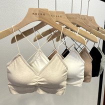 Beauty back cross strap breast wrap womens summer hollow sexy thin shoulder strap tube chest inside anti-light backing underwear underwear
