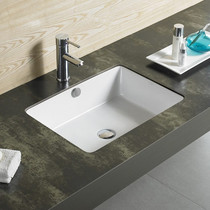  Large ceramic square countertop basin Flat bottom deepened right angle embedded washbasin Small washbasin Sink vegetable washbasin