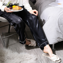 Single Piece Sleeping Pants AIR CONDITIONING SLEEPING PANTS LADY SUMMER LONG PANTS ICE WIRE Thin Section Day System Easy to Step up Code Home Pants