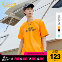 Carbine Mens round neck short sleeve T-shirt 2021 spring and summer new letter printing simple fashion trend men and women wear H