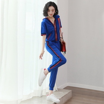 Designer Clothing Sportswear Suit Womens Summer 2022 New Fashion Casual Foreign Pistachic fashion minus two sets