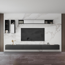 TV cabinet tea table combination hanging modern simple small apartment minimalist set Italian bedroom wall TV cabinet