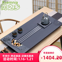 Rsemnia natural Ujinshi tea tray commercial home meeter simple Chinese retro whole stone tea table