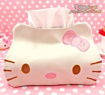 Girl heart cute hello kitty hello kitty kitty leather paper box towel box set tissue tissue towel bag tissue towel towel cover