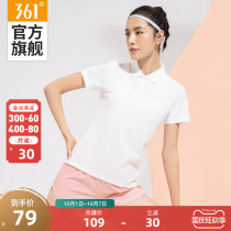 361 sports T-shirt womens 2021 summer New Fashion Casual polo shirt Womens Fitness lapel breathable short sleeve tide