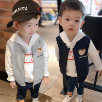 Childrens waistcoat spring autumn clothes boy Khamshoulder new foreign air girl baby vest slim fit pure cotton baby waistcoat tide
