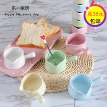European ceramic milk jug coffee milk can steak milk spoon creative candy with handle Milk Cup afternoon tea jam Cup