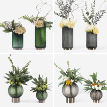 Light luxury simulation floral art fake flower decoration ornaments set European modern living room TV entrance cabinet Dining table Home accessories