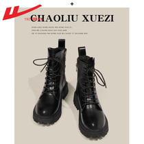 Back Force Martin Boots Woman 2022 New Spring Single Boots 2021 Black Inglées Midi Boots Children Short Boots