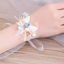 Korean Super Xiansen series simple wrist flower bridesmaid group bride and sister group wedding hand flower bracelet wedding hand gift