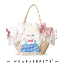 wowbabepets small rabbit smashed pet lifting basket cat bag for portable handbag small pooch supplies