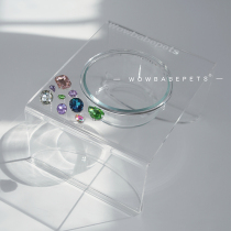 Wowbabepets high-end pet bowl diamond cat bowl cat bowl dog bowl dog bowl double bowl small dog