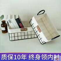 ins Nordic wrought iron storage basket desktop fruit snacks storage basket kitchen debris storage box finishing