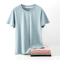 Ladies Modal Summer Thin Short Sleeve Pajamas Summer Faux Cotton Top Loose Single T-shirt Home Clothes