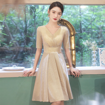 Evening gown woman 2021 new normal can wear high-end light lavish style small crowdname Yuanyuan dress with high level of dress