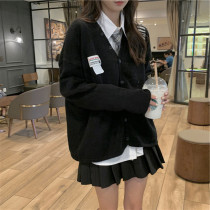  Sweater jacket pleated short skirt three-piece suit female 2021 early autumn fashion college style net celebrity foreign style age reduction