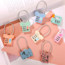 Password lock girl student Children multi-function mini cute dormitory office cabinet luggage anti-theft padlock