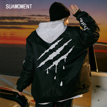 Suamoment scratches Liu Yaowen with blood claws flying jacket couples cotton-padded clothing fashion brand coat ins warm