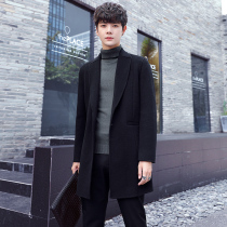 Double-sided woolen woolen coat men long 2021 new 0 cashmere trench coat winter 100 pure wool