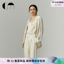 Tong Yao Tongan] COMME MOI Lü Yan Designer Spring Summer Festival Loose Green Fruit Collar Double row Buttoned Suit Jacket