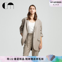 COMME MOI Lü Yan designer 22 years Spring Summer new ladies Loose Outline Wool Suit Jacket