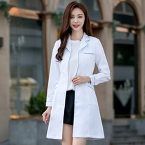 Mu Aiwei white coat female doctor clothes long-sleeved nurse clothes Hospital beauty salon work clothes Clinic pharmacy clothes autumn and winter