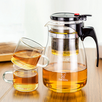 Piaoyi Cup bubble teapot heat-resistant thickened glass filter inner tea water separation portable household teapot tea set set