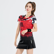 Peggy cool badminton suit men and women quick-dry short-sleeved shirt tennis suit group purchase customization