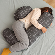 Pregnant woman pillow waist side sleeping pillow H cotton U-type multifunctional side reclining pillow sleeping artifact supplies spring and summer