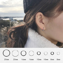 Decorated with silver ornaments simple ring small ring ring ring earrings male circle earrings female sterling silver earrings female earrings