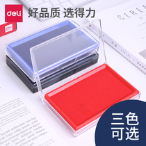 Del large quick-drying printing pad red blue black printing pad box office supplies financial special Wholesale
