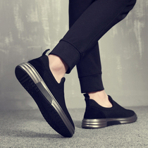 Breathable thin old Beijing cloth shoes mens elastic pedal shoes casual shoes canvas summer 2021 new mens shoes