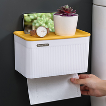 Simple toilet tissue box Punch-free toilet waterproof pumping paper box Roll paper tube wall-mounted toilet paper rack