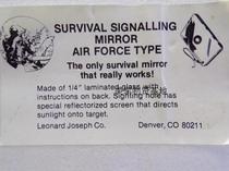Military version of the United States USN USMC USAF pilot and crew reflective life mirror US military survival mirror import