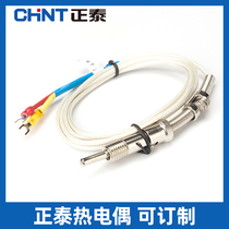 Chint WRET thermocouple K type E-type compression spring temperature sensor temperature controller probe screw sensor