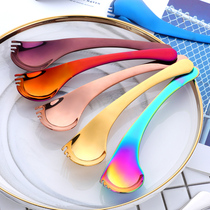 304 Stainless Steel Creative West Focus Fork Household Restaurant Dual - use elbow spoonfork
