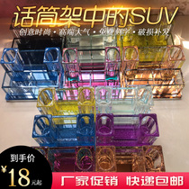 Crystal wireless microphone stand Desktop ktv household wheat rack Microphone desktop stand Glass seat imidazole