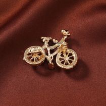Bicycle brooch cute Japanese ins tide high-end personality female corsage temperament sweater accessories decorative pin buckle