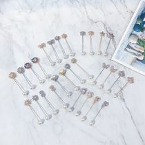 Brooch female pearl anti-light buckle pin fixed clothes high-end one-word pin neckline cardigan small buckle accessories