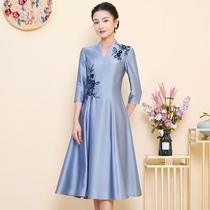 Middle Aged Lady Elegant Temperament Dresses Dress Wedding Banquet Wedding Party Gowns Young High-end Atmospheric Moms Married Women