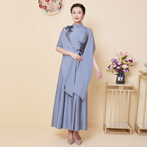 2021 new new Chinese style improved cheongsam long happy mother wedding toast dress young atmospheric elegant dress