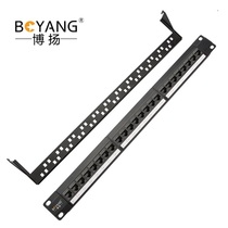 Boyang Super Class 5 24-port 48-port distribution frame 19 rack CAT5e gigabit cable (50 μ gold-plated)