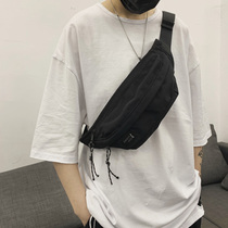 Tide brand running Bag Mens bag trend small bag chest bag shoulder bag casual canvas shoulder bag summer riding backpack