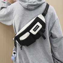 Skew Satchel Male Tide Card Sports Purse Ins Minimalist Student Portable Single Shoulder Backpack Fashion Tide Casual Chest Bag
