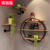 Shoe rack display rack round bag shelf background wall decoration rack womens clothing store display rack creative shoe shelf