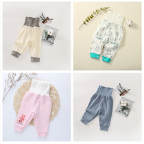 Press buckle Baby pants baby Belly Pants Large PP High Waist Open Gear Button Pants Handy Replacement Urine Not Wet Long Sleeping Pants